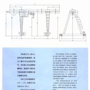 MH型3-16噸電動葫蘆單梁門式起重機（箱體（tǐ）形狀）
